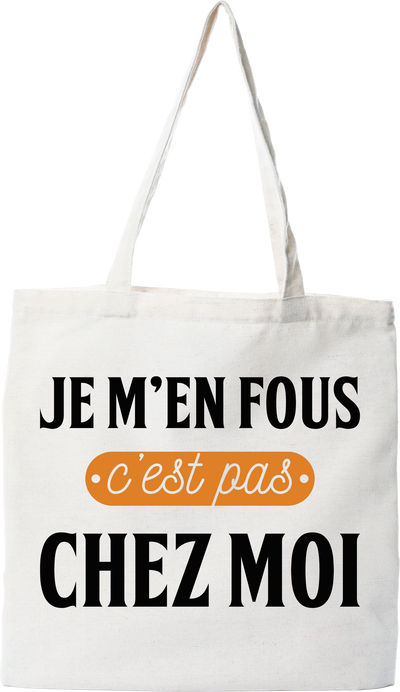 Tote bag coton recyclé c'est pas chez moi