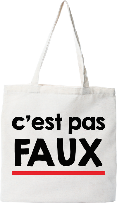 Tote bag coton recyclé c'est pas faux