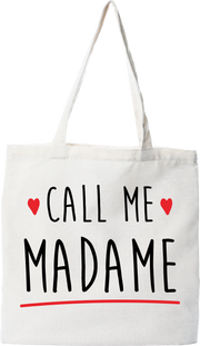 Tote bag coton recyclé call me madame