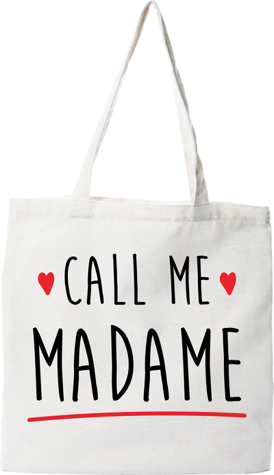 Tote bag coton recyclé call me madame