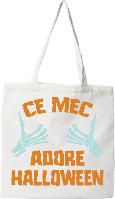 Tote bag coton recyclé ce mec adore halloween
