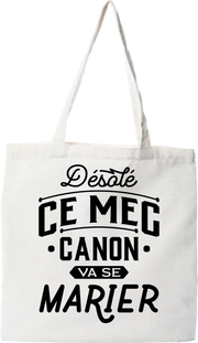 Tote bag coton recyclé ce mec va se marier