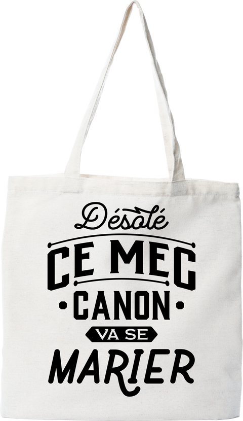 Tote bag coton recyclé ce mec va se marier