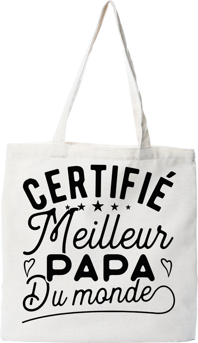 Tote bag coton recyclé certifié meilleur papa