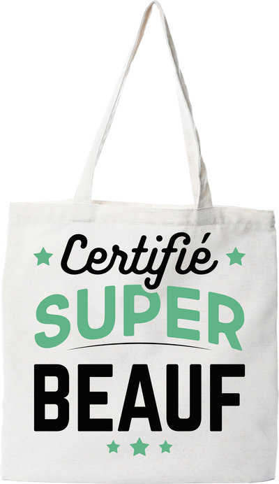 Tote bag coton recyclé certifié super beauf