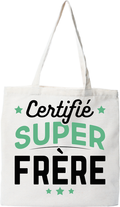 Tote bag coton recyclé certifié super frère