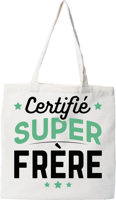 Tote bag coton recyclé certifié super frère