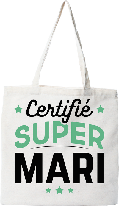 Tote bag coton recyclé certifié super mari