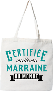 Tote bag coton recyclé certifiée meilleure marraine