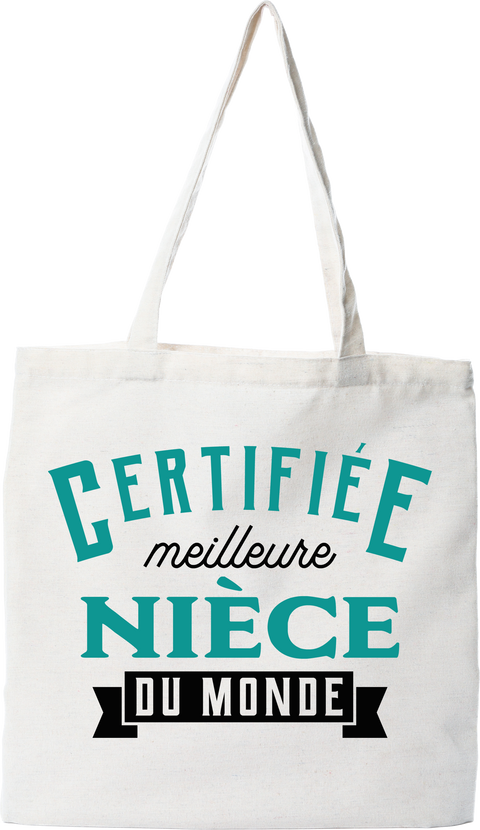 Tote bag coton recyclé certifiée meilleure nièce