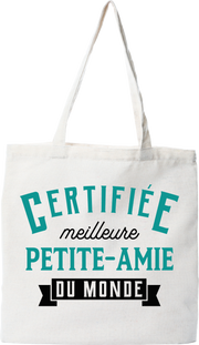 Tote bag coton recyclé certifiée meilleure petite-amie