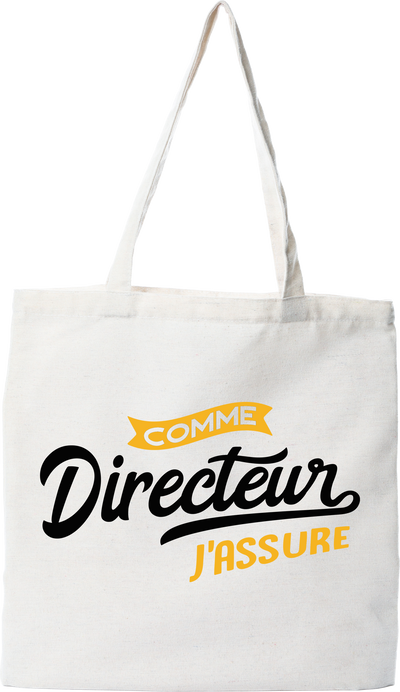 Tote bag coton recyclé comme directeur j'assure