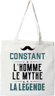 Tote bag coton recyclé constant l'homme le mythe la légende