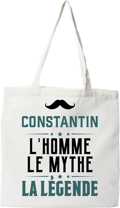 Tote bag coton recyclé constantin l'homme le mythe la légende