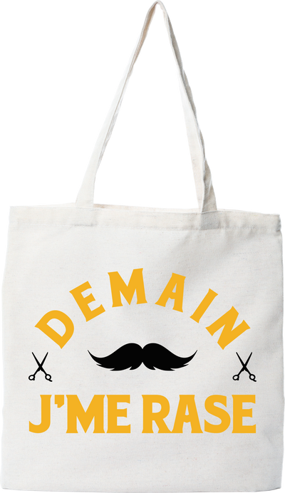 Tote bag coton recyclé demain j'me rase