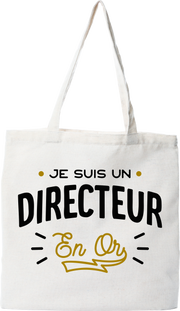 Tote bag coton recyclé directeur en or