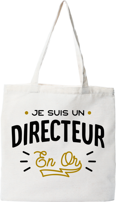 Tote bag coton recyclé directeur en or