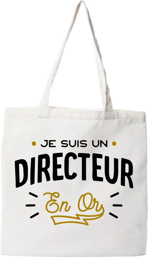 Tote bag coton recyclé directeur en or