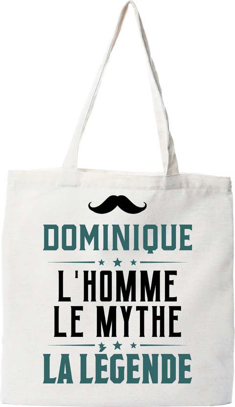 Tote bag coton recyclé dominique l'homme le mythe la légende