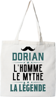 Tote bag coton recyclé dorian l'homme le mythe la légende