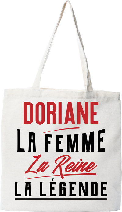 Tote bag coton recyclé doriane la femme la reine la légende