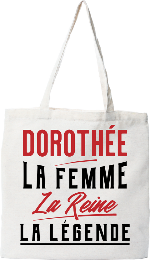 Tote bag coton recyclé dorothée la femme la reine la légende