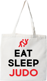 Tote bag coton recyclé eat sleep judo