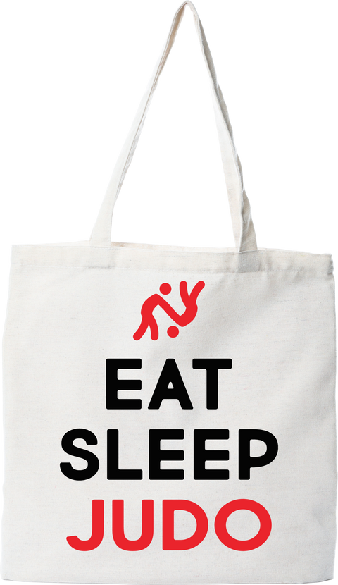 Tote bag coton recyclé eat sleep judo