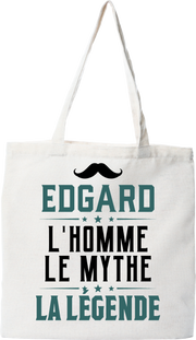 Tote bag coton recyclé edgard l'homme le mythe la légende