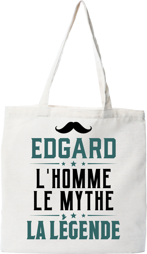Tote bag coton recyclé edgard l'homme le mythe la légende
