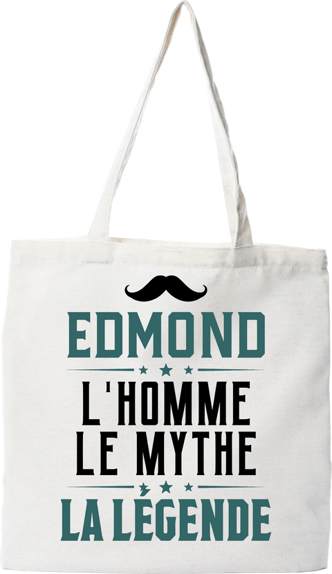 Tote bag coton recyclé edmond l'homme le mythe la légende