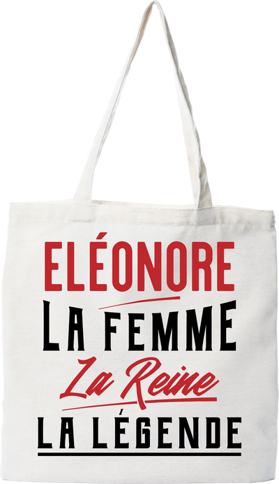Tote bag coton recyclé eléonore la femme la reine la légende