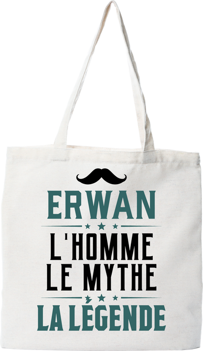 Tote bag coton recyclé erwan l'homme le mythe la légende