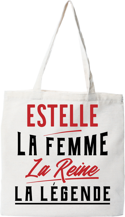 Tote bag coton recyclé estelle la femme la reine la légende