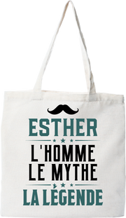 Tote bag coton recyclé esther l'homme le mythe la légende