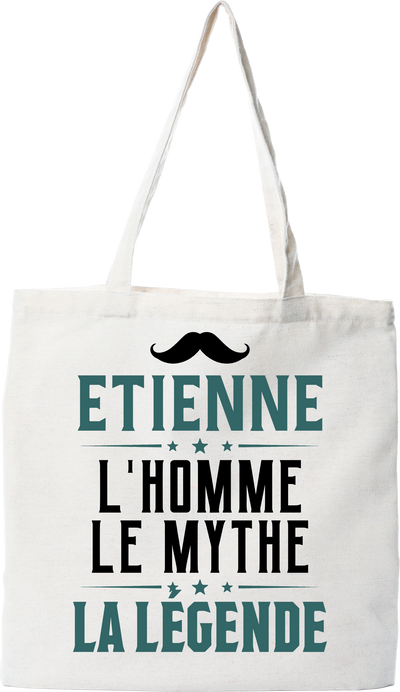 Tote bag coton recyclé etienne l'homme le mythe la légende