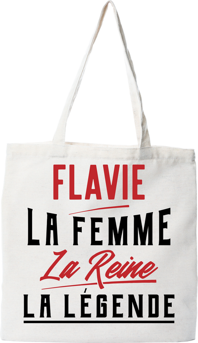 Tote bag coton recyclé flavie la femme la reine la légende