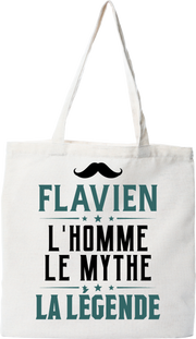 Tote bag coton recyclé flavien l'homme le mythe la légende