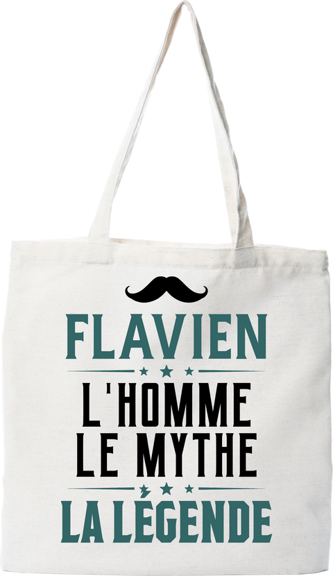 Tote bag coton recyclé flavien l'homme le mythe la légende