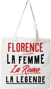 Tote bag coton recyclé florence la femme la reine la légende