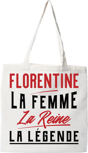 Tote bag coton recyclé florentine la femme la reine la légende