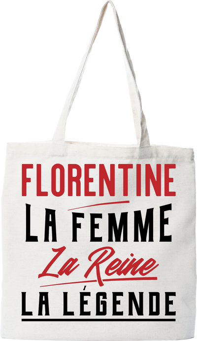 Tote bag coton recyclé florentine la femme la reine la légende