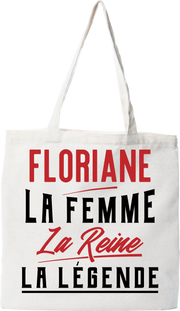 Tote bag coton recyclé floriane la femme la reine la légende