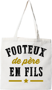 Tote bag coton recyclé footeux de père en fils