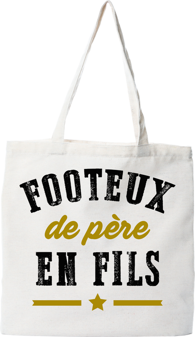 Tote bag coton recyclé footeux de père en fils