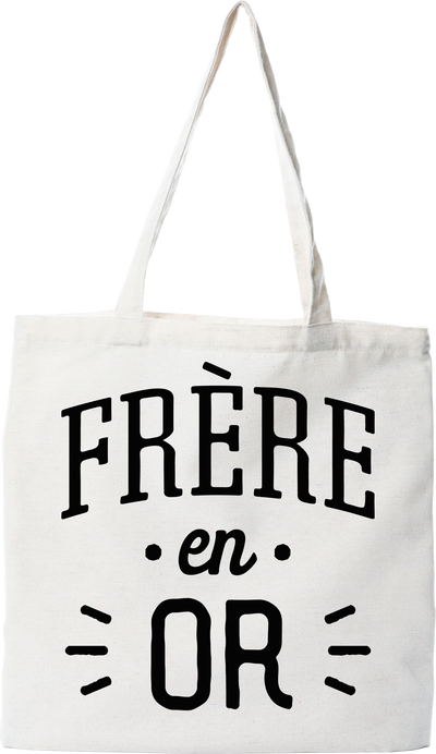 Tote bag coton recyclé frère en or