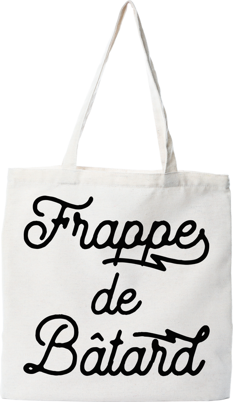 Tote bag coton recyclé frappe de bâtard