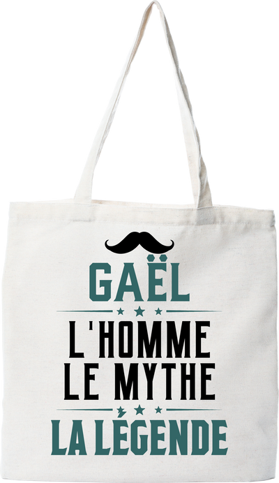 Tote bag coton recyclé gaël l'homme le mythe la légende