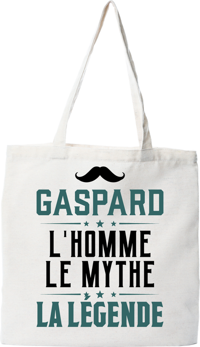 Tote bag coton recyclé gaspard l'homme le mythe la légende
