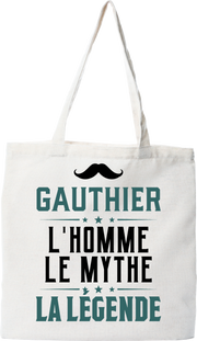 Tote bag coton recyclé gauthier l'homme le mythe la légende